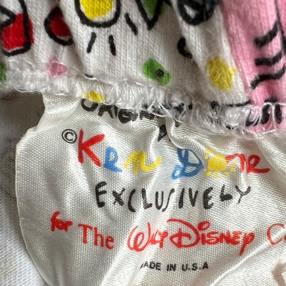 Ken Done For Walt Disney Co. Pants Size L Made in USA High Elastic Waist Lounge - Picture 8 of 9